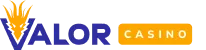 Valor Casino brand logo with dragon emblem